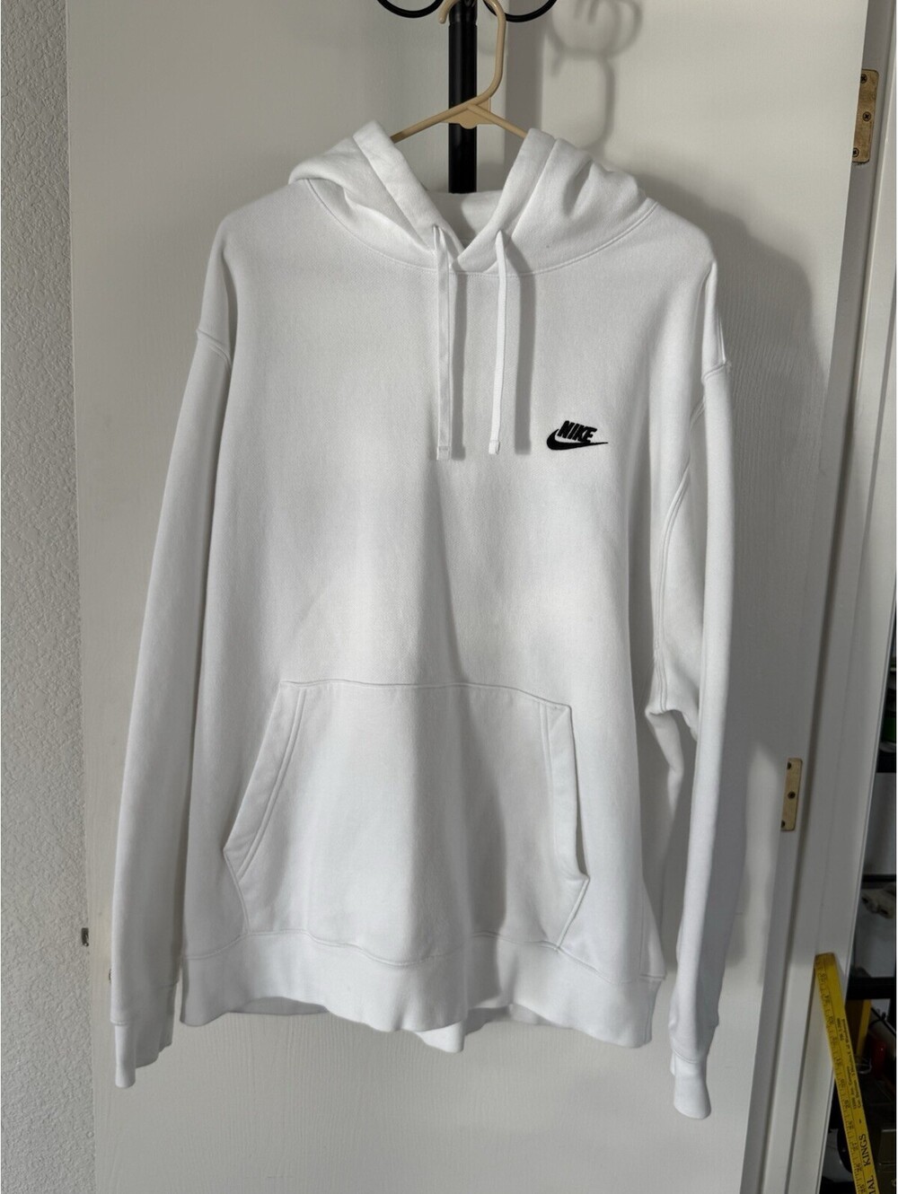 Nike Sportswear Club Fleece Pullover Hoodie White Men’s 2XL XXL BV2654-100